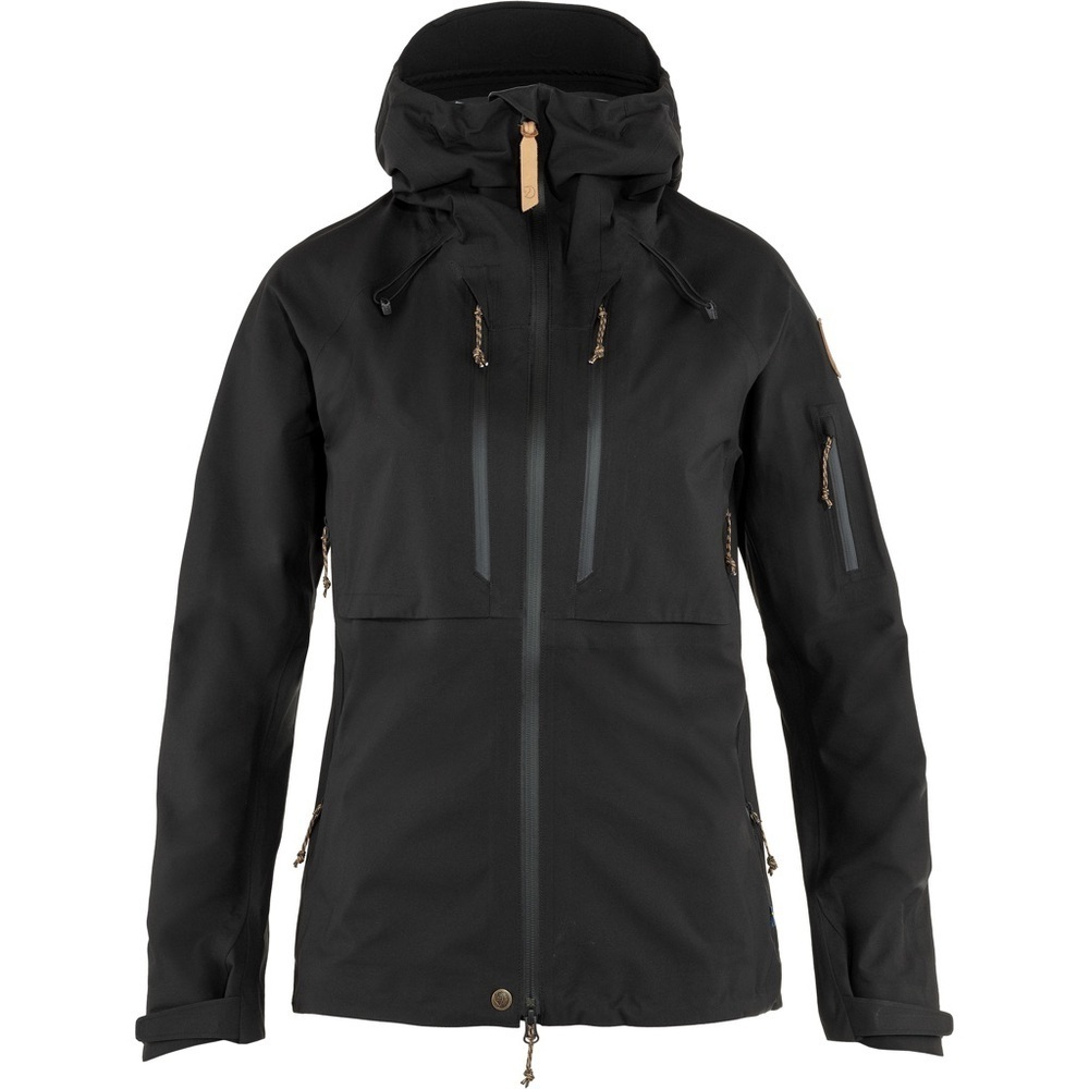 Fjällräven Keb Eco-Shell Waterproof Hooded Rain Jacket Black Women’s Small